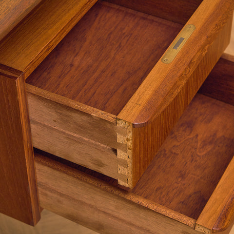 Danish writing desk in teak by Gunnar Nielsen Tibergaard