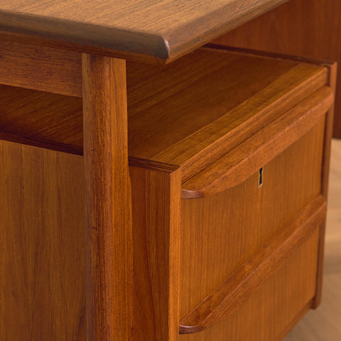Danish writing desk in teak by Gunnar Nielsen Tibergaard