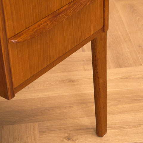 Danish writing desk in teak by Gunnar Nielsen Tibergaard