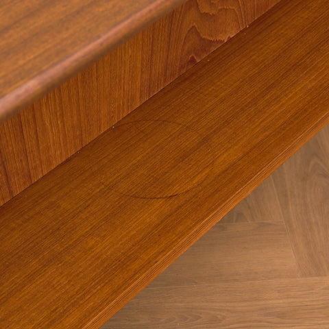 Danish writing desk in teak by Gunnar Nielsen Tibergaard