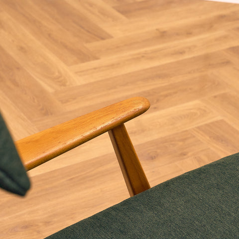 Swedish armchair and stool in beech