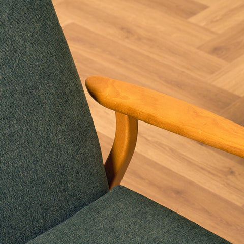 Swedish armchair and stool in beech