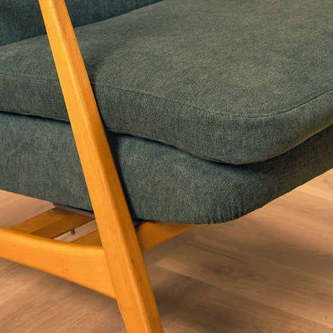Swedish armchair and stool in beech