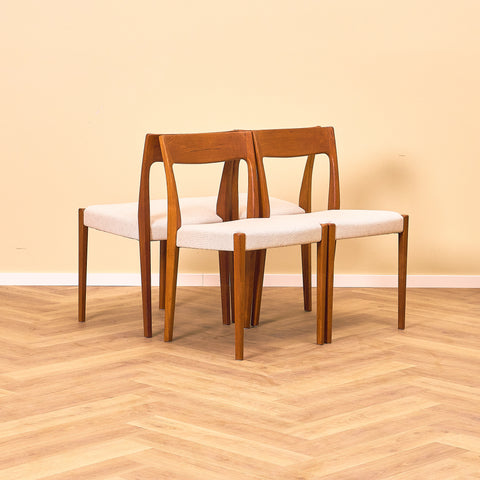 Swedish dining chairs in teak by Svegards Markaryd