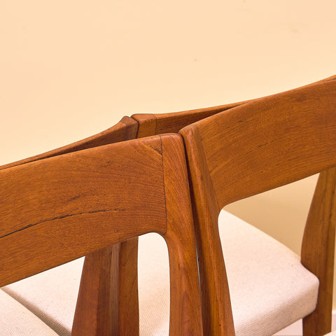 Swedish dining chairs in teak by Svegards Markaryd