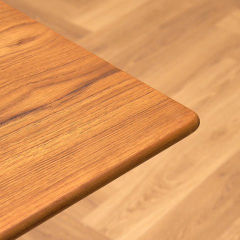 Danish rectangular dining table in teak and oak