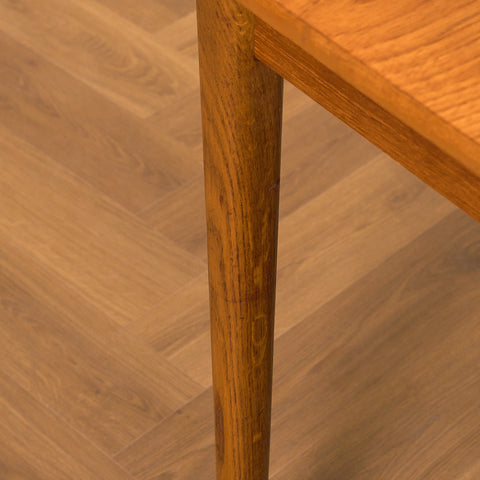 Danish rectangular dining table in teak and oak