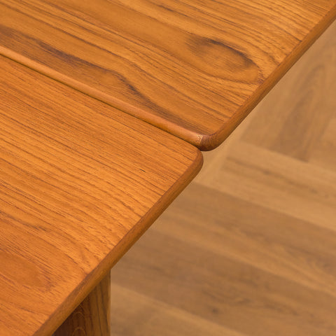 Danish rectangular dining table in teak and oak