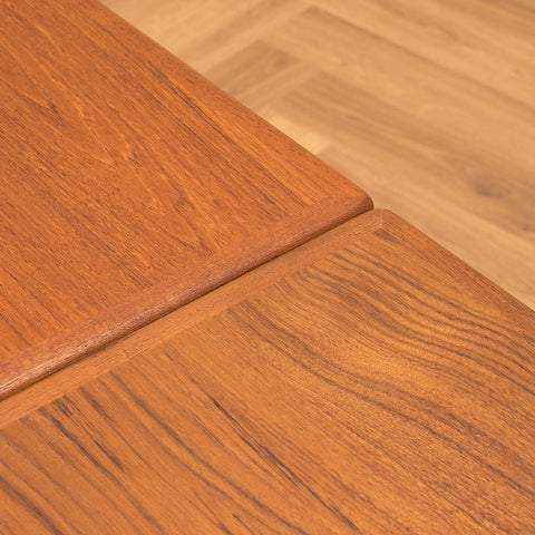 Danish rectangular dining table in teak and oak