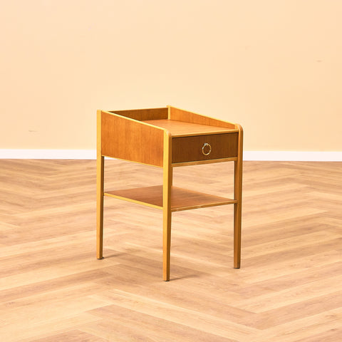 Swedish bedside table in teak