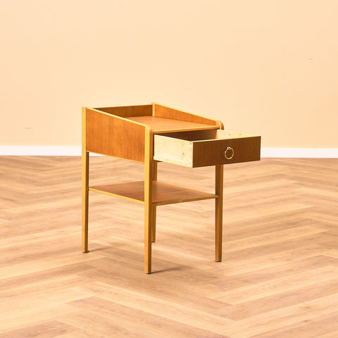 Swedish bedside table in teak