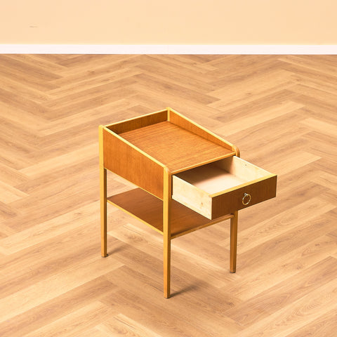 Swedish bedside table in teak