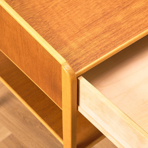 Swedish bedside table in teak