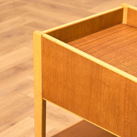 Swedish bedside table in teak