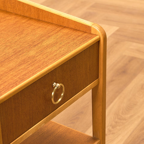 Swedish bedside table in teak