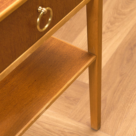 Swedish bedside table in teak