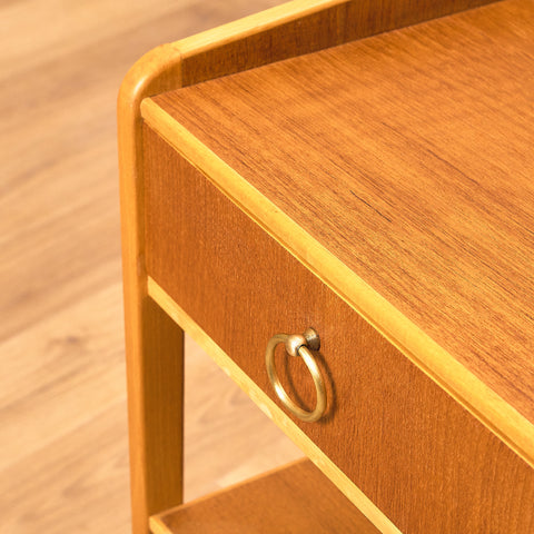 Swedish bedside table in teak