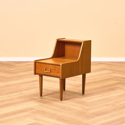 Swedish bedside table in teak