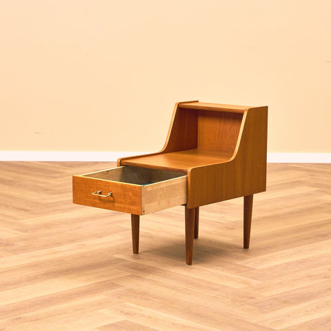 Swedish bedside table in teak
