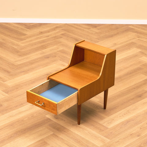 Swedish bedside table in teak