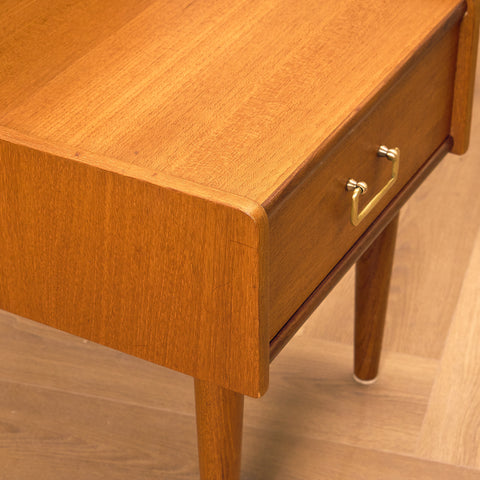 Swedish bedside table in teak