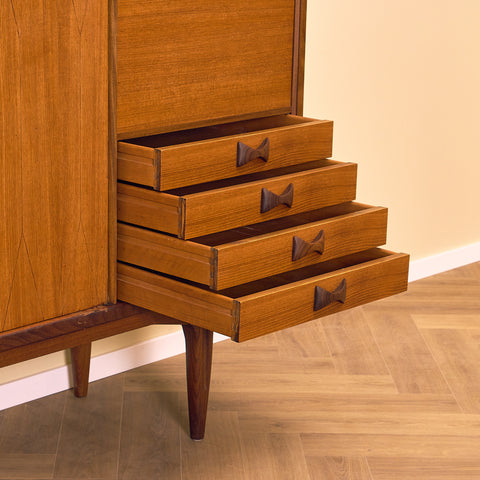 Swedish highboard in teak 'Rosetto' series, by Svante Skogh for ABRA-möbler, Smålands Taberg