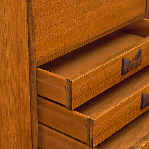 Swedish highboard in teak 'Rosetto' series, by Svante Skogh for ABRA-möbler, Smålands Taberg