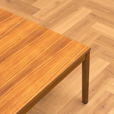 Swedish side table in teak and beech