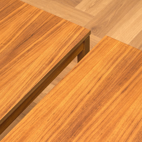 Swedish side table in teak and beech