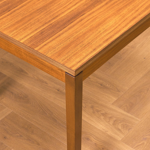 Swedish side table in teak and beech