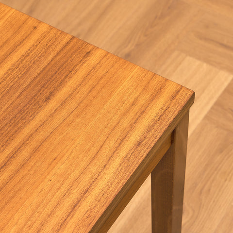 Swedish side table in teak and beech