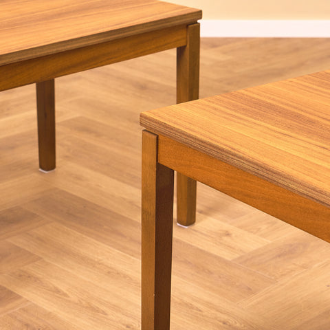 Swedish side table in teak and beech