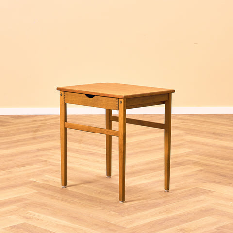 Swedish bedside table in teak and beech