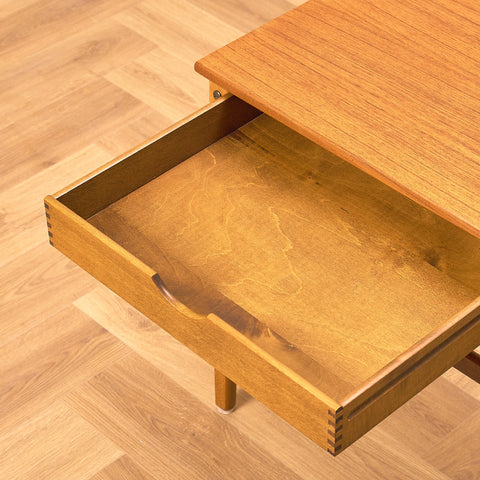 Swedish bedside table in teak and beech