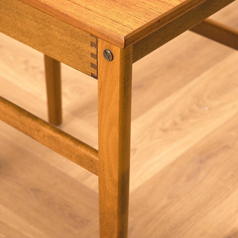 Swedish bedside table in teak and beech
