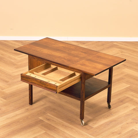 Danish side table in Santos rosewood