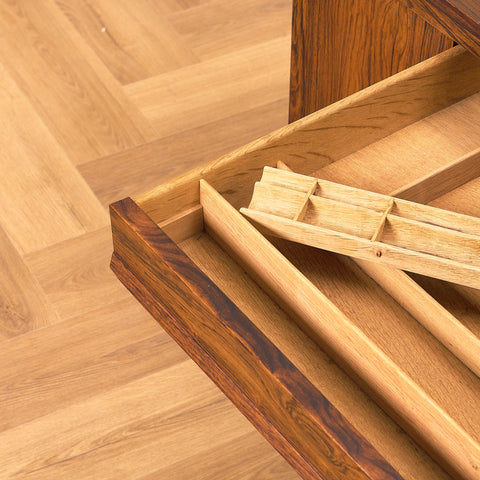 Danish side table in Santos rosewood