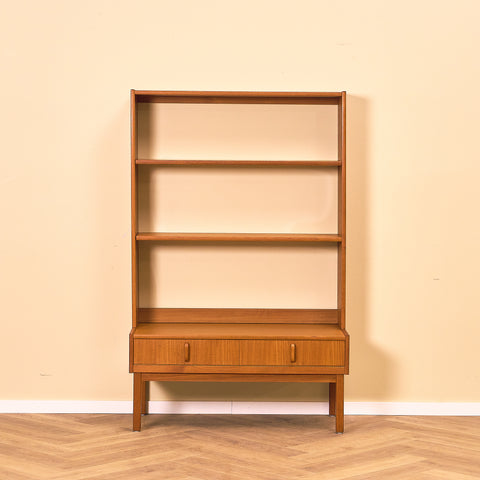 Swedish bookshelf in teak by B. Fridhagen for Bodafors