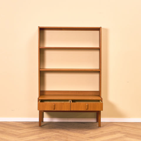 Swedish bookshelf in teak by B. Fridhagen for Bodafors