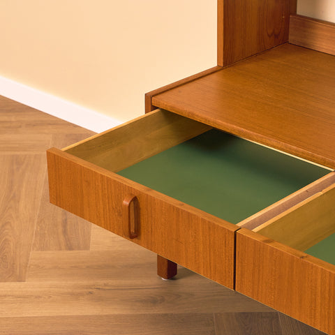 Swedish bookshelf in teak by B. Fridhagen for Bodafors