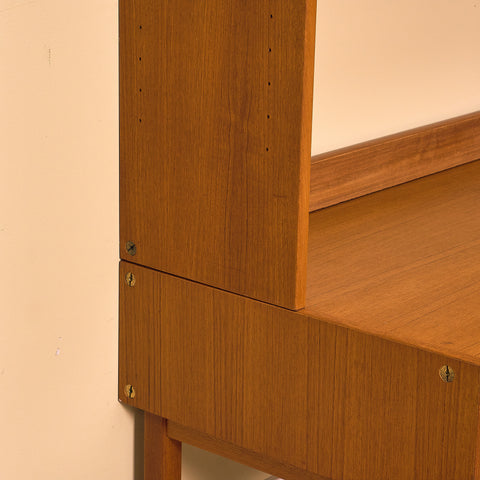 Swedish bookshelf in teak by B. Fridhagen for Bodafors