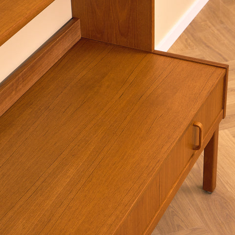 Swedish bookshelf in teak by B. Fridhagen for Bodafors