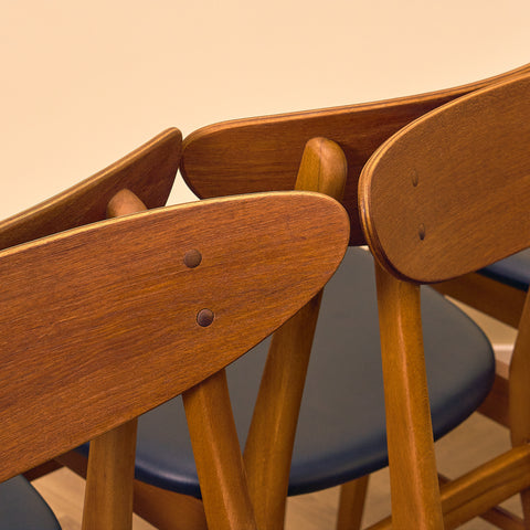 Danish dining chairs in teak & beech by Farstrup, model '210'