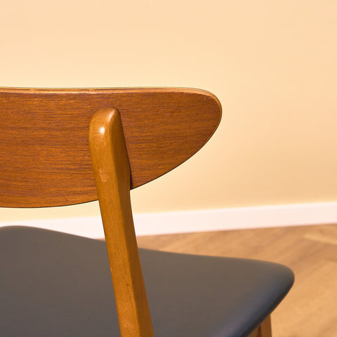 Danish dining chairs in teak & beech by Farstrup, model '210'