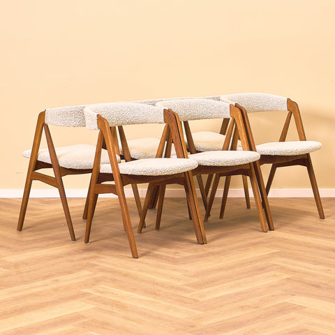 Danish set of 6 dining chairs 'model 205' by Thomas Harlev for Farstrup