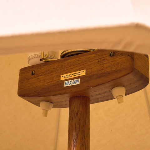 Swedish floor lamp in teak by AB Stilarmatur, Trånas
