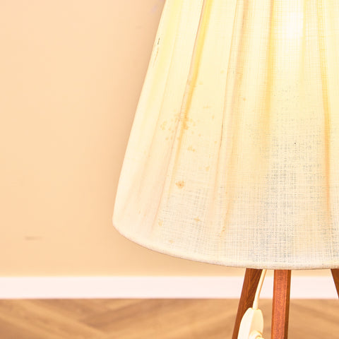 Swedish floor lamp in solid teak wood