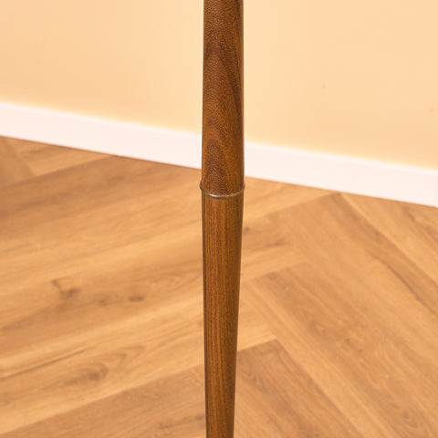 Swedish floor lamp in teak & brass