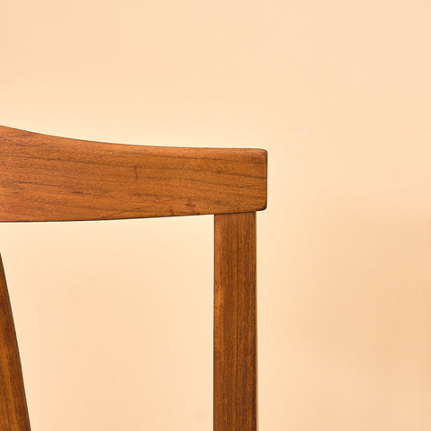 Swedish dining chairs in walnut by Karl Erik Ekselius