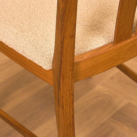 Swedish dining chairs in walnut by Karl Erik Ekselius